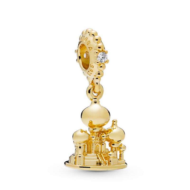 Pandora Disney Agrabah Castle Dangle Charm Sale NZ, 18ct Gold Plated (208739-HUJ)